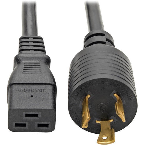 Câble d'extension de cordon d'alimentation Tripp Lite 12 pieds L6-20P vers C19 pour PDU/UPS robuste 20 A 12 AWG 12' P040-012