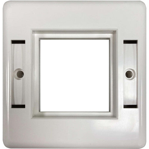 Cadre de groupe simple de style européen Tripp Lite par Eaton pour modules d'insertion, blanc N042E-WF1