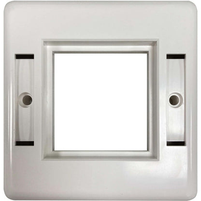 Cadre de groupe simple de style européen Tripp Lite par Eaton pour modules d'insertion, blanc N042E-WF1