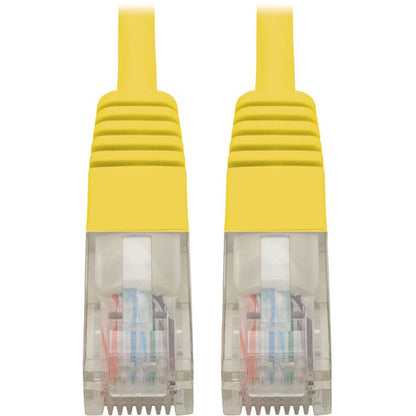 Câble de raccordement UTP moulé Cat5e 350 MHz Tripp Lite par Eaton (RJ45 M/M), jaune, 2 pi. N002-002-YW