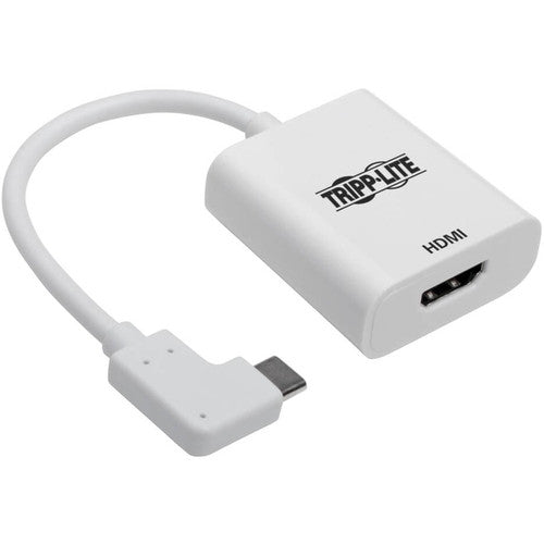 Adaptateur USB-C vers HDMI à angle droit Tripp Lite by Eaton U444-06N-HD4KRA, M/F, blanc U444-06N-HD4KRA