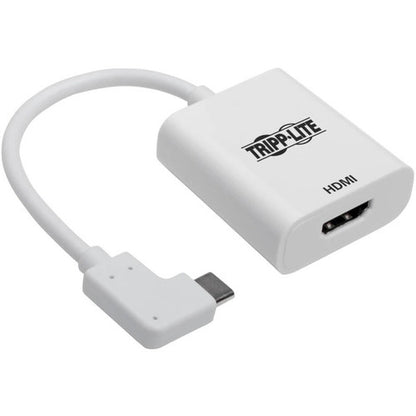 Adaptateur USB-C vers HDMI à angle droit Tripp Lite by Eaton U444-06N-HD4KRA, M/F, blanc U444-06N-HD4KRA