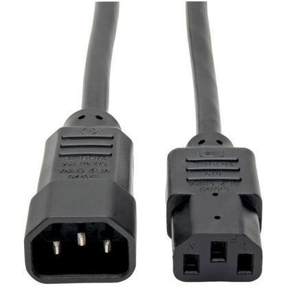 Tripp Lite 2ft Computer Power Cord Extension Cable C14 to C13 10A 18AWG 2' 5-pack 5pc P004-002-5