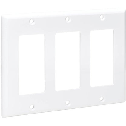 Plaque frontale triple Tripp Lite par Eaton, style Decora - verticale, blanche N042D-300-WH
