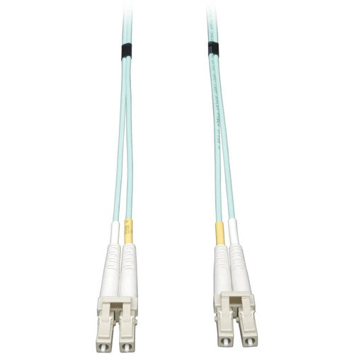 Câble de raccordement LSZH OM3 50/125 duplex 10 Gb MMF 8 m (26 pi) Tripp Lite par Eaton (LC/LC) - Aqua N820-08M