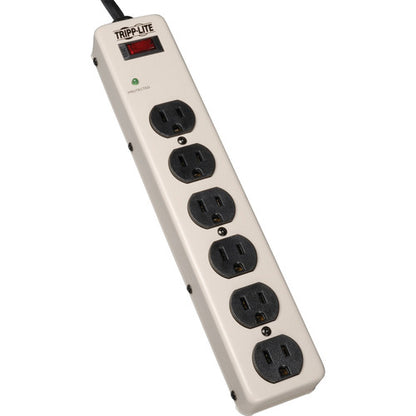 Multiprise Tripp Lite Waber avec parasurtenseur et cordon d'alimentation en métal à 6 prises, 6 pi PM6NS