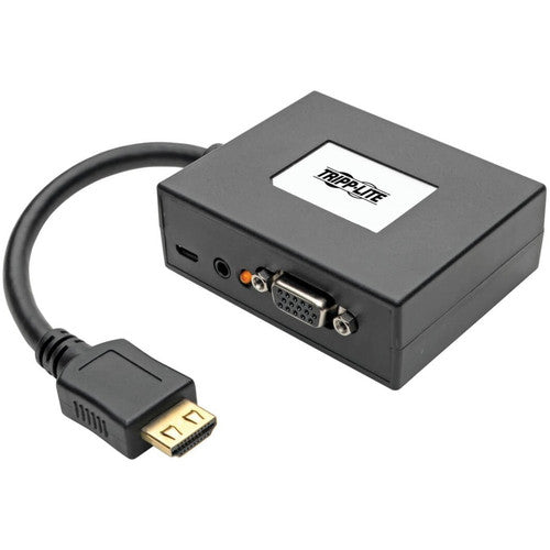 Adaptateur/séparateur HDMI vers VGA + audio à 2 ports Tripp Lite par Eaton, 1920 x 1080 (1080p), TAA P131-06N-2VA-U