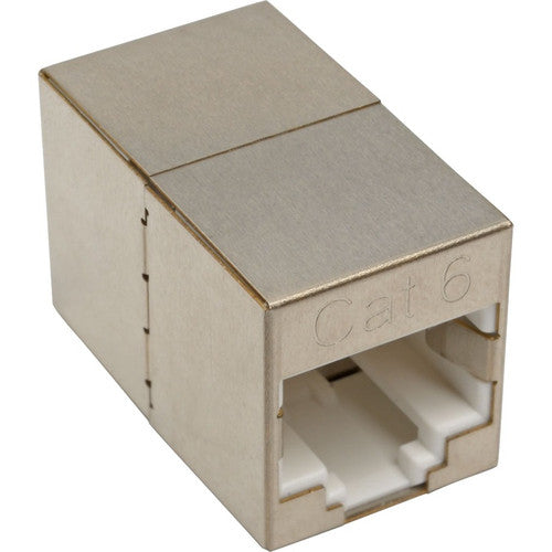 Coupleur en ligne compact blindé modulaire Cat6 droit Tripp Lite par Eaton (RJ45 F/F), TAA N234-001-SH