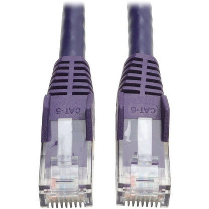 Câble de raccordement moulé anti-accroc Gigabit Cat6 de 3 pieds de Tripp Lite par Eaton (RJ45 M/M) - Violet N201-003-PU