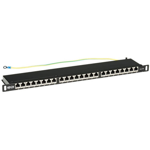 Panneau de brassage Cat6a 24 ports Tripp Lite par Eaton N252A-024-HUSHK, 0,5 U N252A-024-HUSHK