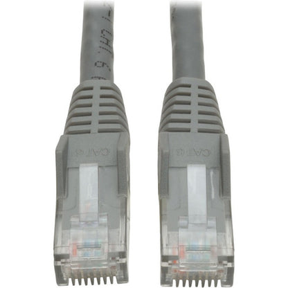 Cordon de raccordement Gigabit Cat6 gris moulé anti-accroc de 35 pieds de Tripp Lite par Eaton N201-035-GY