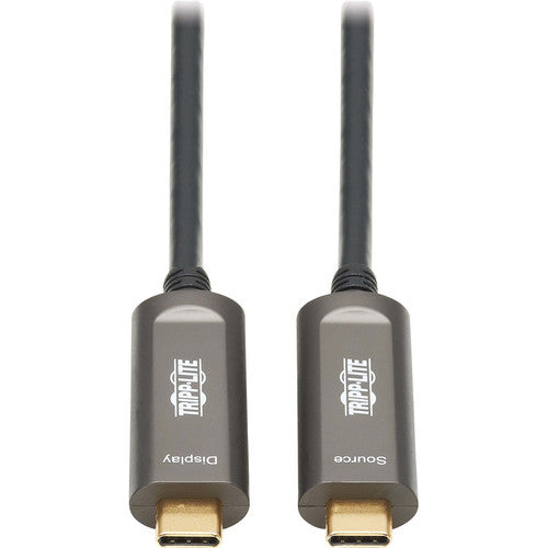 Câble optique actif à fibre optique USB-C vers USB-C Tripp Lite par Eaton, M/M, noir, 15 m (49 pi) U420F-15M-V