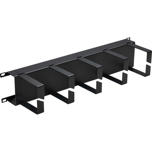 Gestionnaire de câbles horizontal Tripp Lite par Eaton - Anneaux métalliques, noir, 2U SRCABLERING2UHD