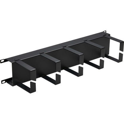 Gestionnaire de câbles horizontal Tripp Lite par Eaton - Anneaux métalliques, noir, 2U SRCABLERING2UHD
