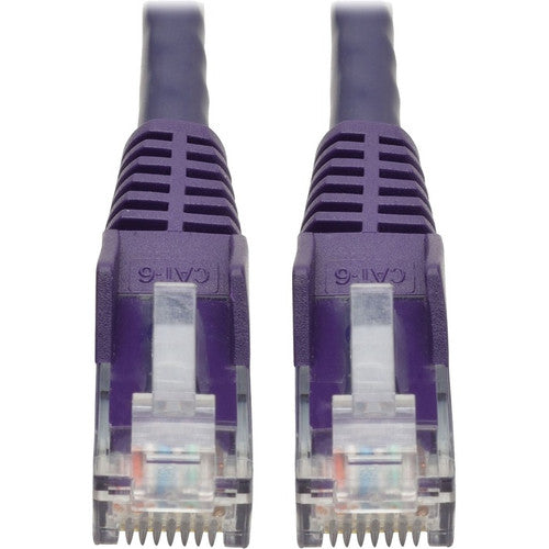 Tripp Lite by Eaton Cat6 Gigabit Snagless Molded UTP Patch Cable (RJ45 M/M), Purple, 2 ft N201-002-PU