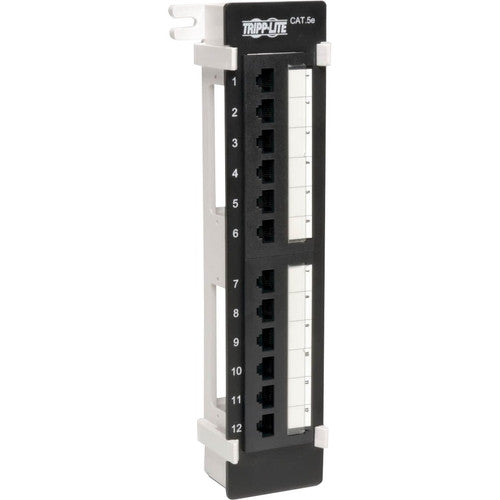 Panneau de brassage mural Tripp Lite Cat5e Cat5e 12 ports 568B 110 perforations TAA N050-012