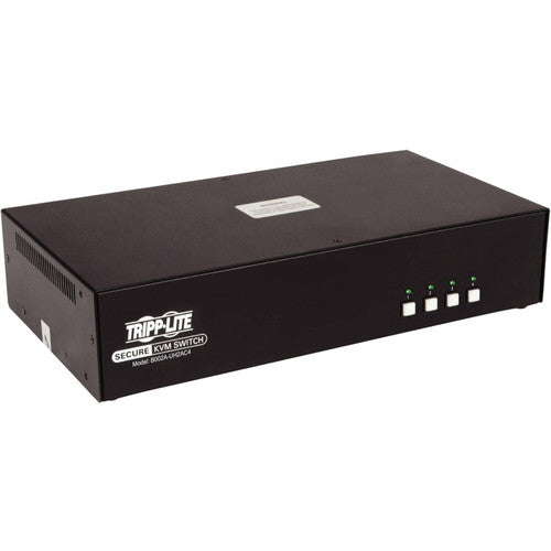 Commutateur KVM sécurisé à 4 ports pour deux écrans Tripp Lite par Eaton, HDMI - 4K, NIAP PP3.0, audio, CAC, TAA B002A-UH2AC4