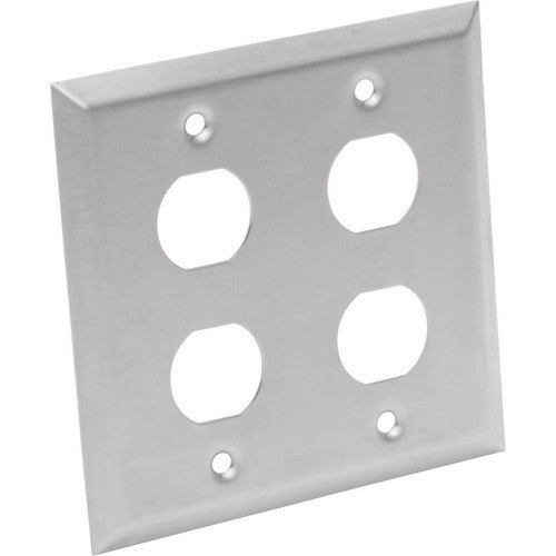 Plaque murale RJ45 Tripp Lite by Eaton N206-FP04-IND, 4 découpes, industrielle, métal N206-FP04-IND