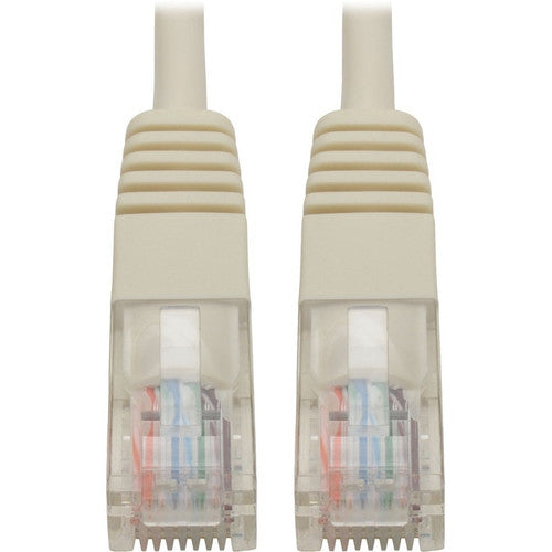 Câble de raccordement UTP moulé Cat5e 350 MHz Tripp Lite par Eaton (RJ45 M/M), blanc, 15 pi. N002-015-WH