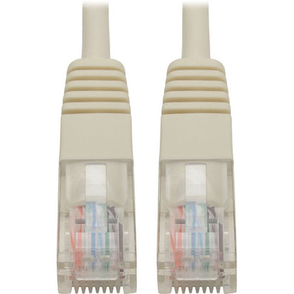 Câble de raccordement UTP moulé Cat5e 350 MHz Tripp Lite par Eaton (RJ45 M/M), blanc, 15 pi. N002-015-WH