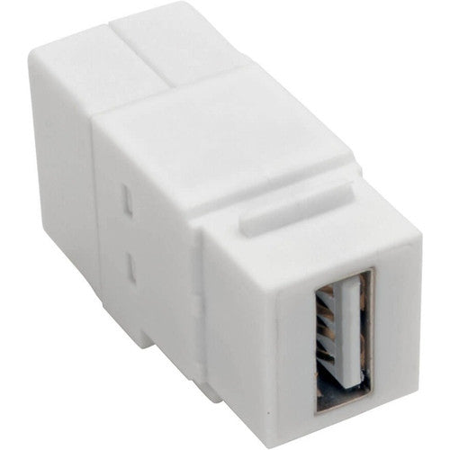 Coupleur de montage Keystone/panneau tout-en-un USB 2.0 Tripp Lite par Eaton (F/F), blanc U060-000-KP-WH