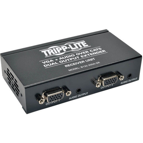 Tripp Lite par Eaton Dual VGA avec audio sur extension Cat5, récepteur, jusqu'à 300 pieds. B132-200A-SR
