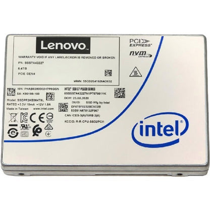 Lenovo P5620 3.20 TB Solid State Drive - 3.5" Internal - U.2 (PCI Express NVMe 4.0 x4) - Mixed Use 4XB7A17143