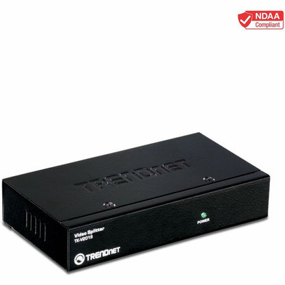 TRENDnet Séparateur vidéo empilable à 4 ports, cascade jusqu'à 3 unités, clonage, répétition, prise en charge VGA, SVGA, affichage multisynchronisation, jusqu'à 65 mètres, TK-V401S TK-V401S