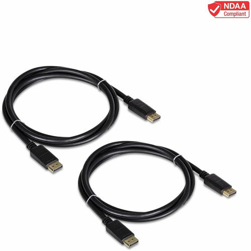 TRENDnet 6 Foot DisplayPort 1.2 Cable, 2-Pack, Includes 2 x DisplayPort 1.2 Cables, Supports up to 2560 x 1440 @ 144Hz, Black, TK-DP06/2 TK-DP06/2