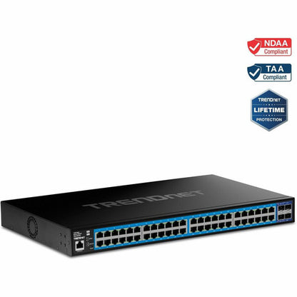 Commutateur Web intelligent Gigabit à 52 ports TRENDnet avec ports SFP+ 10G TEG-3524S