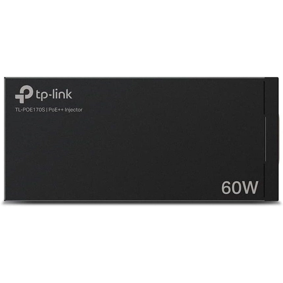 TP-Link TP-Link TL-PoE170S - Injecteur PoE Gigabit 802.3at/af/bt - Adaptateur non-PoE vers PoE - Fournit jusqu'à 60 W (PoE++) - Plug &amp; Play - Montage sur bureau/mural - Distance jusqu'à 328 pi - Certifié UL - Noir TL-POE170S