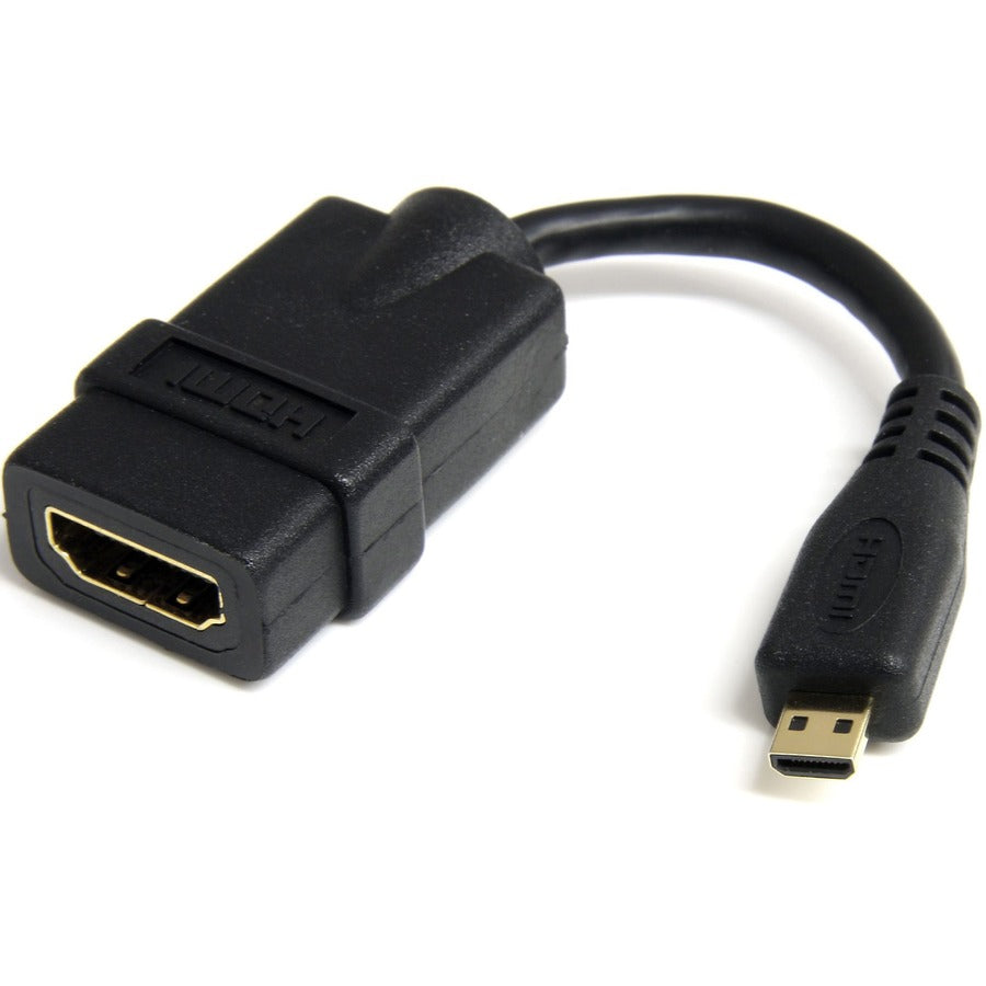 Adaptateur micro HDMI vers HDMI StarTech.com, convertisseur micro HDMI vers HDMI haute vitesse 4K, appareil micro HDMI Type-D vers téléviseur/écran HDMI HDADFM5IN
