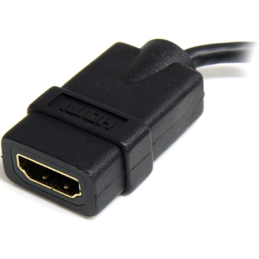 Adaptateur micro HDMI vers HDMI StarTech.com, convertisseur micro HDMI vers HDMI haute vitesse 4K, appareil micro HDMI Type-D vers téléviseur/écran HDMI HDADFM5IN