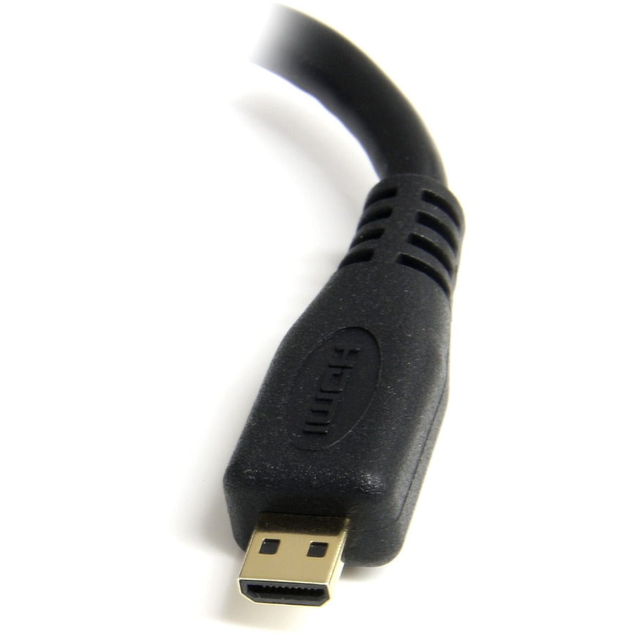 Adaptateur micro HDMI vers HDMI StarTech.com, convertisseur micro HDMI vers HDMI haute vitesse 4K, appareil micro HDMI Type-D vers téléviseur/écran HDMI HDADFM5IN