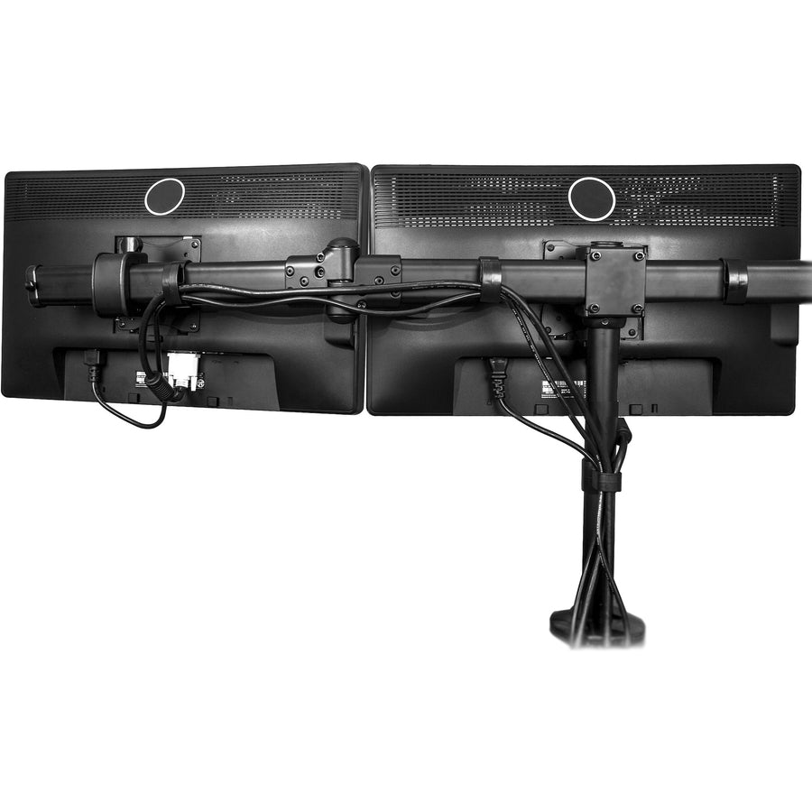 StarTech.com Support de bureau pour trois écrans, 3 écrans VESA 27" (17,6 lb/8 kg), support de poteau articulé ergonomique à hauteur réglable ARMTRIO