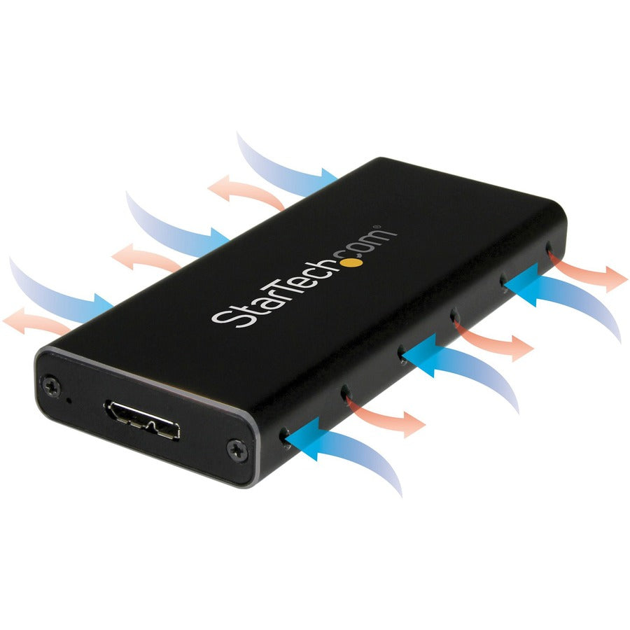 Boîtier SSD M.2 StarTech.com pour SSD M.2 SATA - USB 3.1 (10 Gbit/s) avec câble USB-C - Boîtier externe pour hôte USB-C - Aluminium SM21BMU31C3