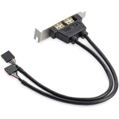Adaptateur de plaque d'emplacement à profil bas pour 2 ports USB A femelle StarTech.com USBPLATELP