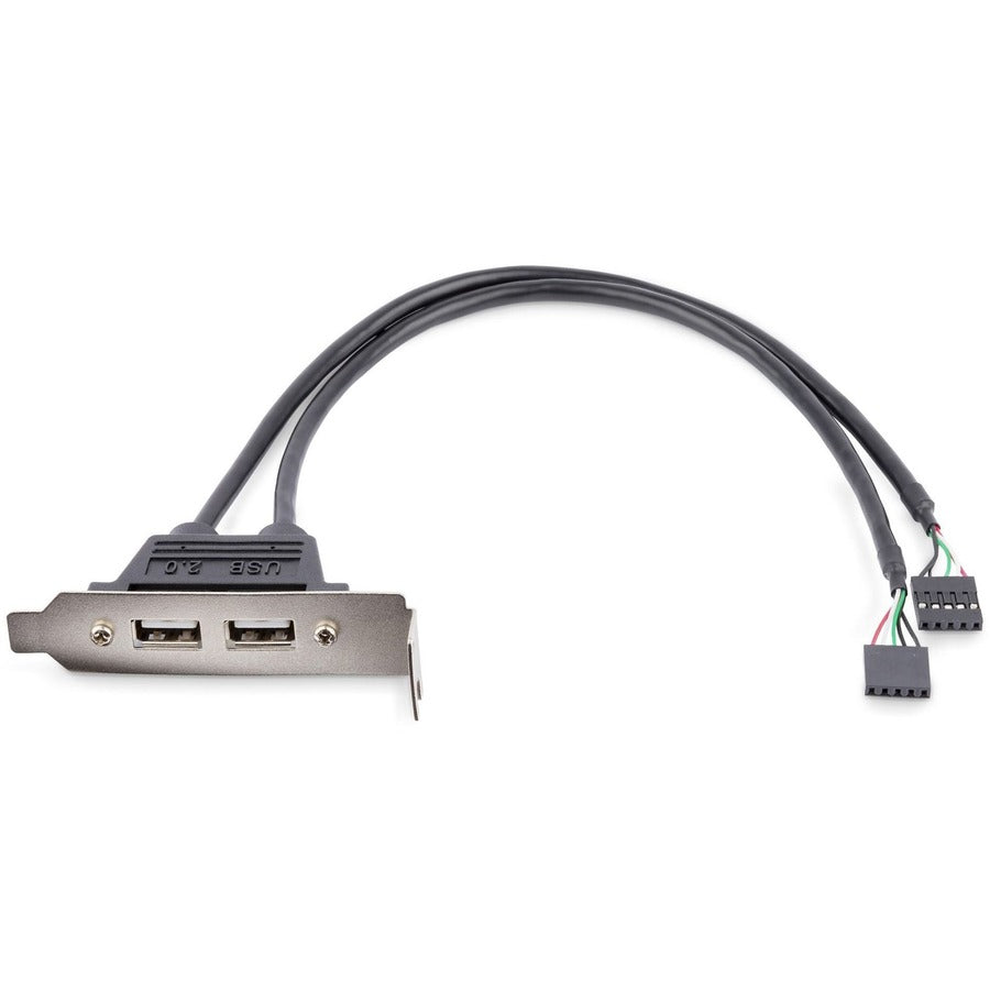 Adaptateur de plaque d'emplacement à profil bas pour 2 ports USB A femelle StarTech.com USBPLATELP