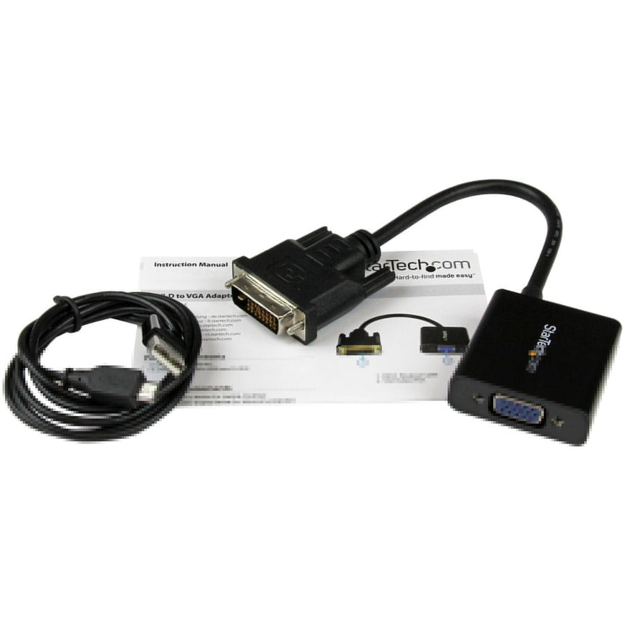 Câble convertisseur adaptateur actif DVI-D vers VGA StarTech.com - 1080p DVI2VGAE