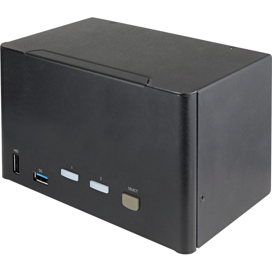 StarTech.com Commutateur KVM DisplayPort à 2 ports pour quatre écrans 4K 60 Hz UHD HDR, commutateur KVM DP 1.2, hub USB 3.0 à 2 ports, 4 x USB HID, audio, raccourci clavier SV231QDPU34K