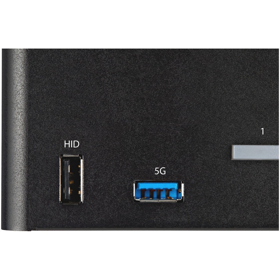 StarTech.com Commutateur KVM DisplayPort à 2 ports pour quatre écrans 4K 60 Hz UHD HDR, commutateur KVM DP 1.2, hub USB 3.0 à 2 ports, 4 x USB HID, audio, raccourci clavier SV231QDPU34K