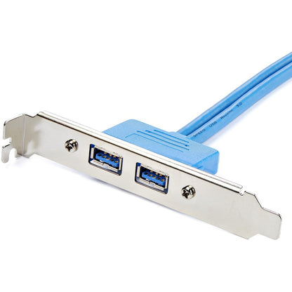 Adaptateur de plaque d'emplacement femelle à 2 ports USB 3.0 (5 Gbit/s) StarTech.com USB3SPLATE