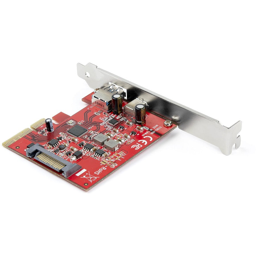 StarTech.com Adaptateur de carte PCIe USB-A et USB-C 2 ports 10 Gbit/s - Carte d'extension PCI Express USB 3.2 Gen 2 - Windows, macOS, Linux PEXUSB311AC3