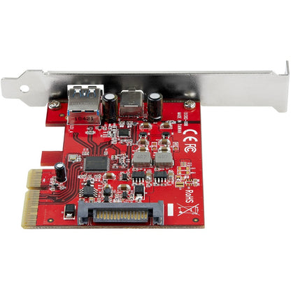 StarTech.com Adaptateur de carte PCIe USB-A et USB-C 2 ports 10 Gbit/s - Carte d'extension PCI Express USB 3.2 Gen 2 - Windows, macOS, Linux PEXUSB311AC3