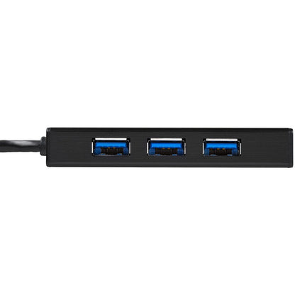 StarTech.com Hub USB 3.0 portable à 3 ports avec adaptateur Gigabit Ethernet NIC - 5 Gbit/s - Aluminium avec câble ST3300GU3B