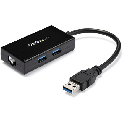 Adaptateur réseau USB 3.0 vers Gigabit StarTech.com avec hub USB 2 ports intégré - Prise en charge native des pilotes (Windows, Mac et Chrome OS) USB31000S2H