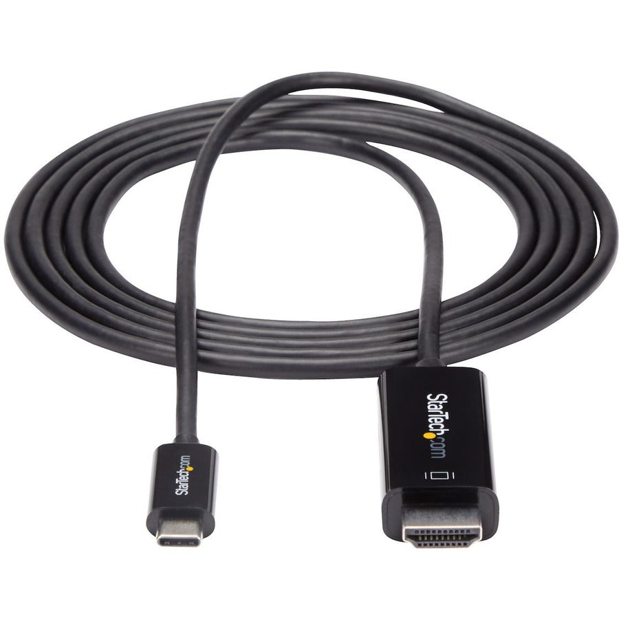 Câble USB C vers HDMI StarTech.com de 2 m - Câble adaptateur d'affichage vidéo USB Type C DP Alt Mode vers HDMI 2.0 4K 60 Hz - Fonctionne avec Thunderbolt 3 CDP2HD2MBNL