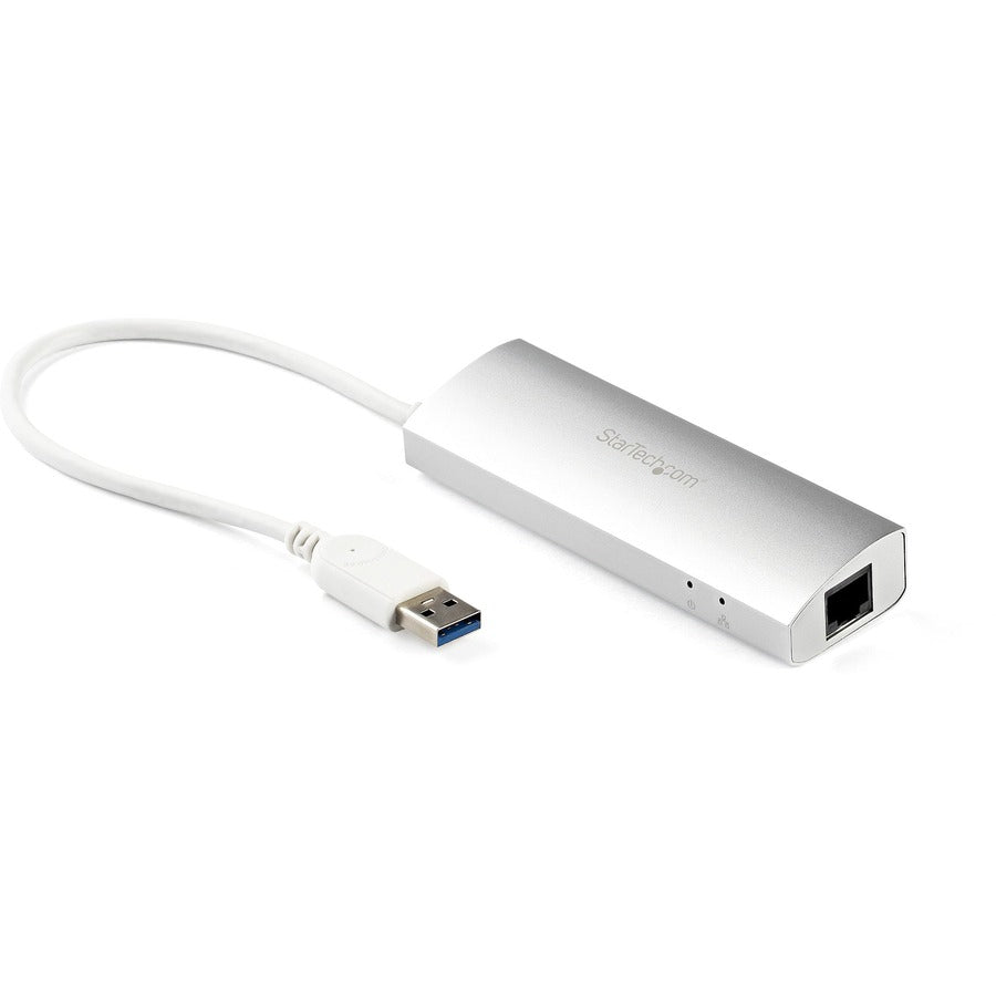 StarTech.com Hub USB 3 ports avec Ethernet, ports USB-A, Gigabit Ethernet/GbE, USB 5 Gbit/s, alimentation par bus, hub USB 3.0 pour ordinateur portable ST3300G3UA