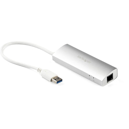 StarTech.com Hub USB 3 ports avec Ethernet, ports USB-A, Gigabit Ethernet/GbE, USB 5 Gbit/s, alimentation par bus, hub USB 3.0 pour ordinateur portable ST3300G3UA