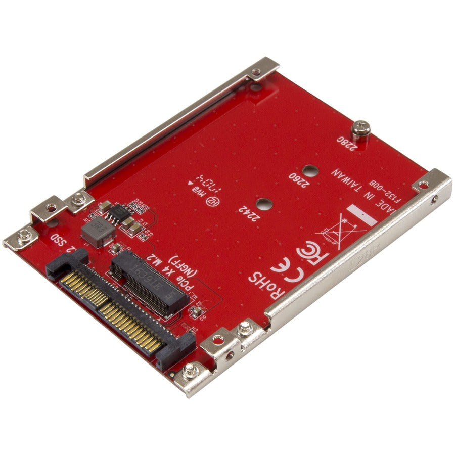Adaptateur StarTech.com M.2 vers U.2 - Adaptateur hôte pour lecteur M.2 vers U.2 (SFF-8639) pour SSD M.2 PCIe NVMe - Adaptateur de lecteur M.2 - Adaptateur SSD M.2 PCIe U2M2E125